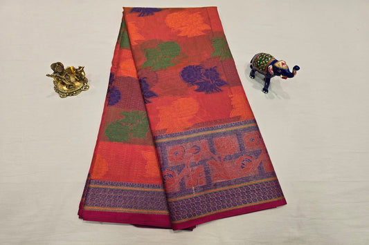 Blended cotton saree SS4055