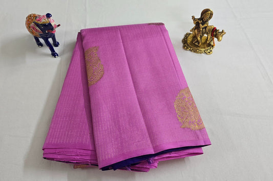 Medium pink Kanjivaram Silk Saree SS5498