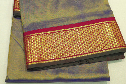 Plain ten yards madisar silk saree