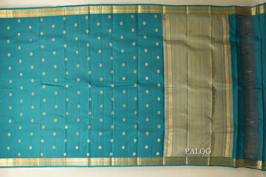 Teal Green Light Weight Kanjivaram Silk Saree SS8819