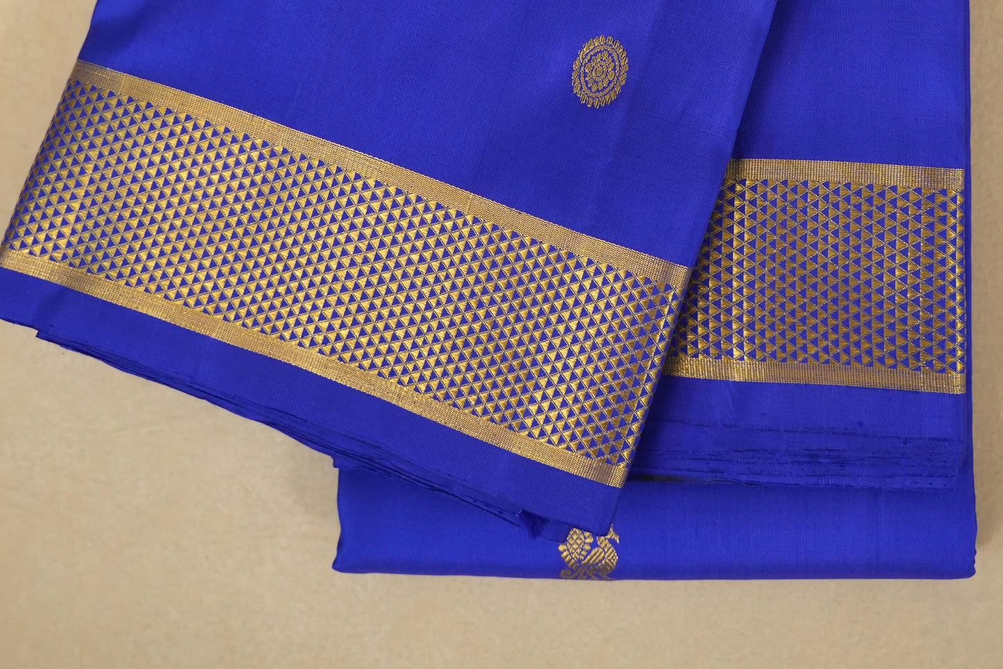 Blue Kanchipuram Silk Saree border