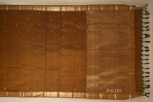 mehandi greeen kanjivaram silk saree paloo