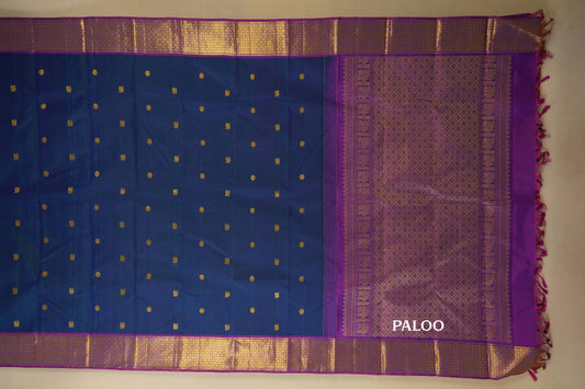 vintage kanjivaram silk saree paloo