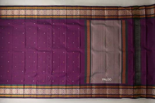 Deep purple Vintage Kanjivaram Silk Saree SS8873