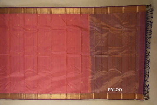 light weight kanchipuram silk saree paloo