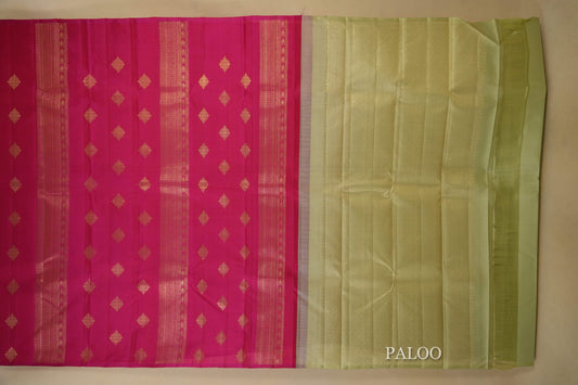 vintage kanjivaram silk saree paloo