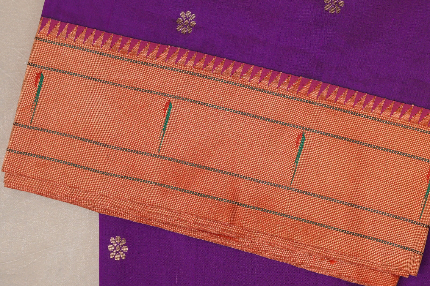 Violet Purple Paithani Inspired Soft Silk Saree SS8972