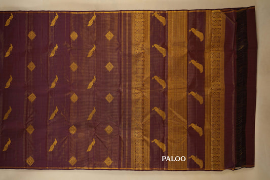 vintage kanjivaram silk saree paloo