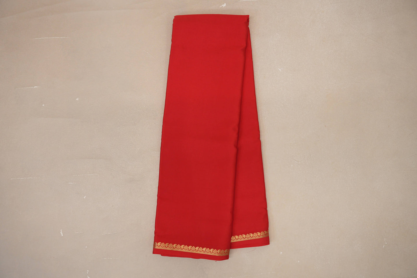Bright Red Mysore Silk Saree SS8983