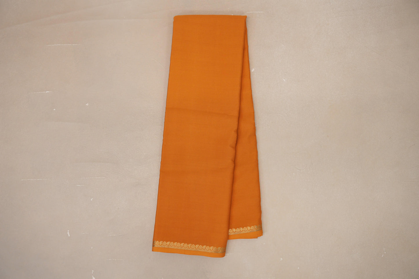 Mustard Orange Mysore Silk Saree SS8988