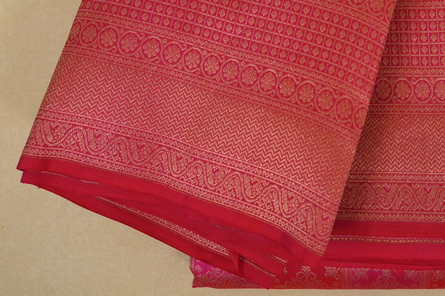 Reddish Pink Kanjivaram Silk Saree SS7942