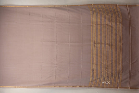 Dark Beige Mysore Silk Saree SS8994