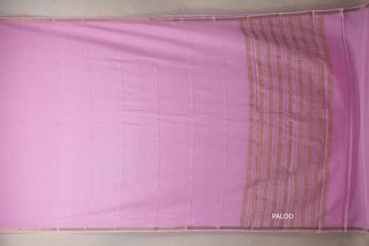 Baby Pink Mysore Silk Saree SS8996