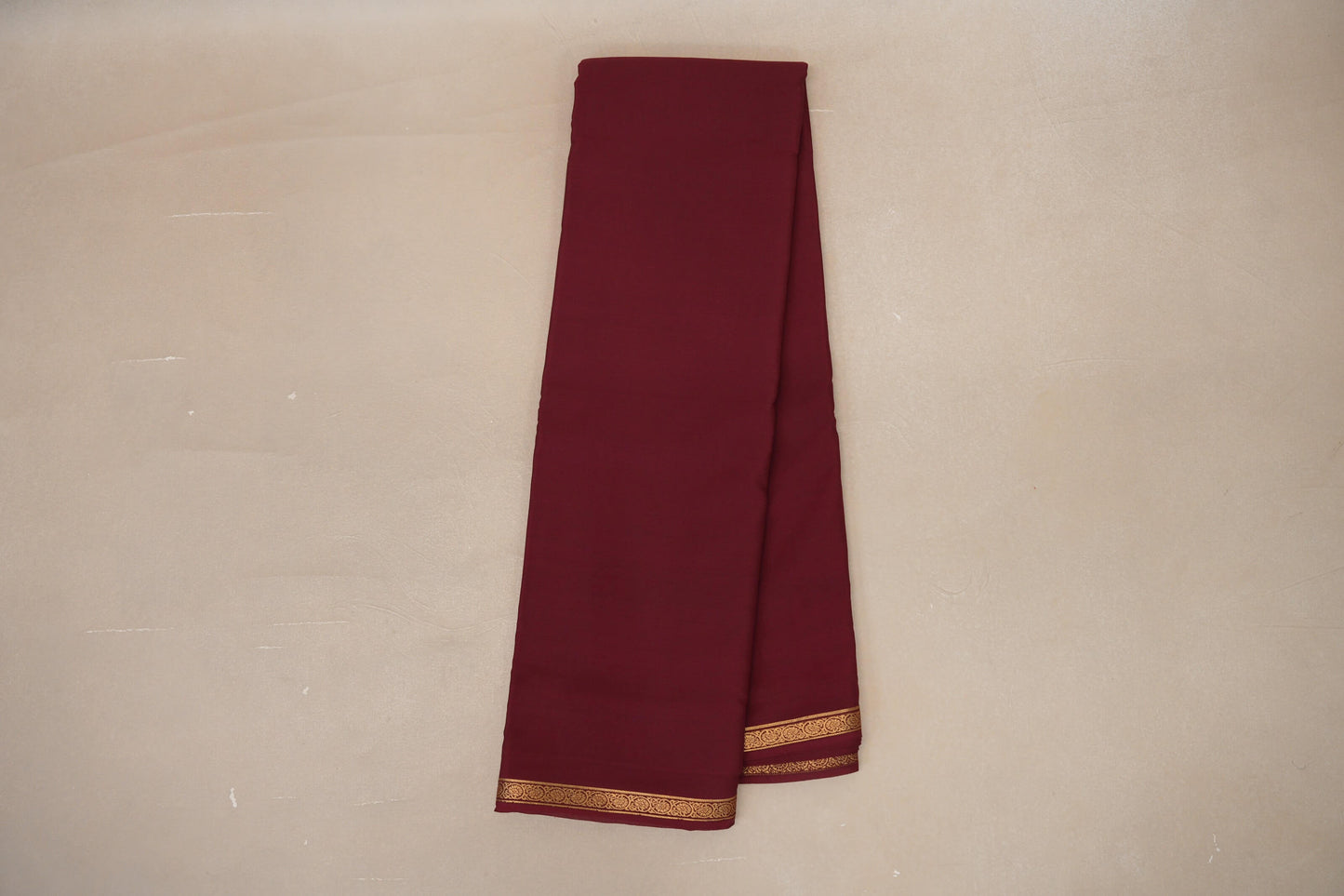 Deep Maroon Mysore Silk Saree SS8997