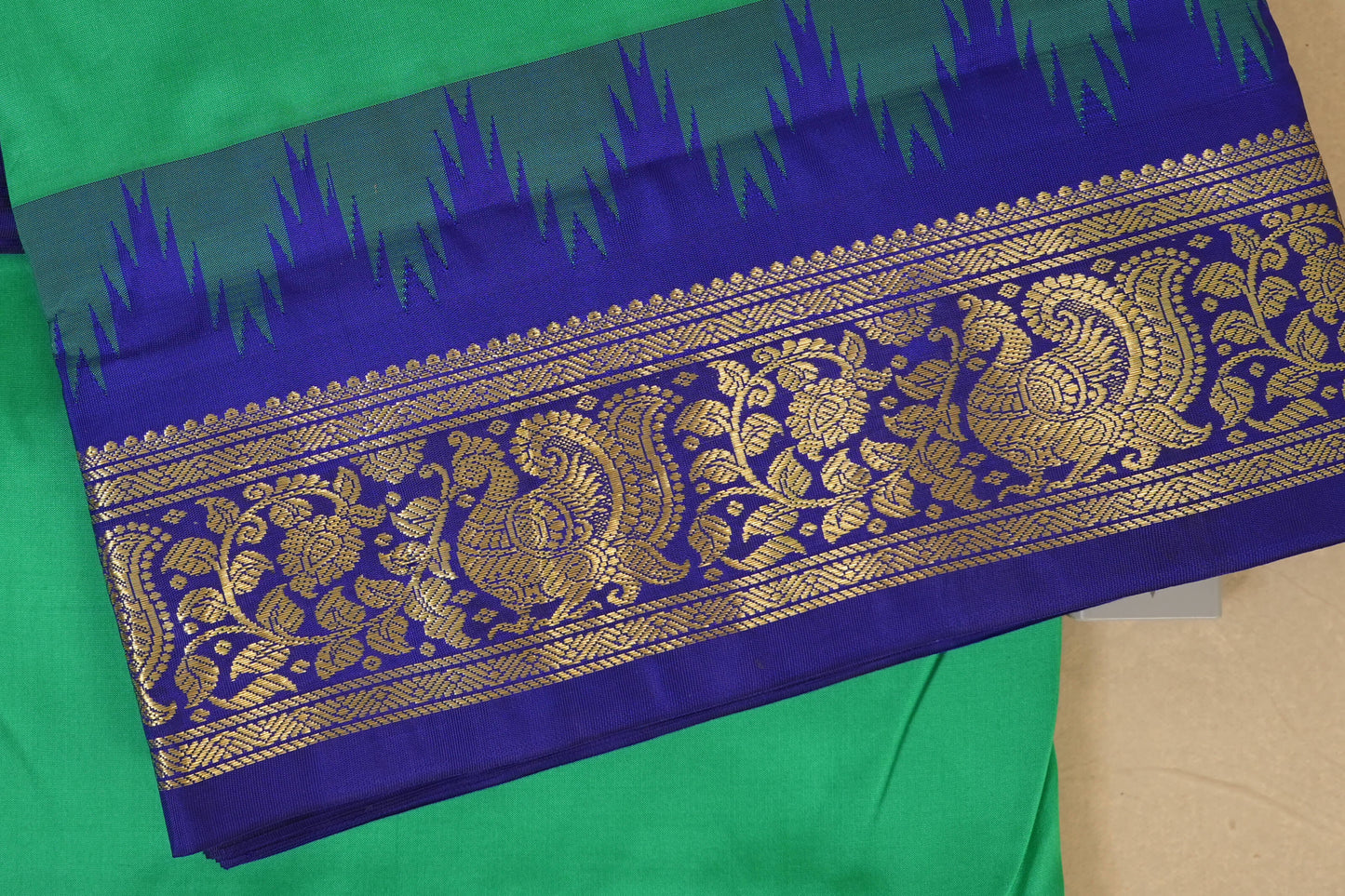 Temple borders ten yards madisar silk saree