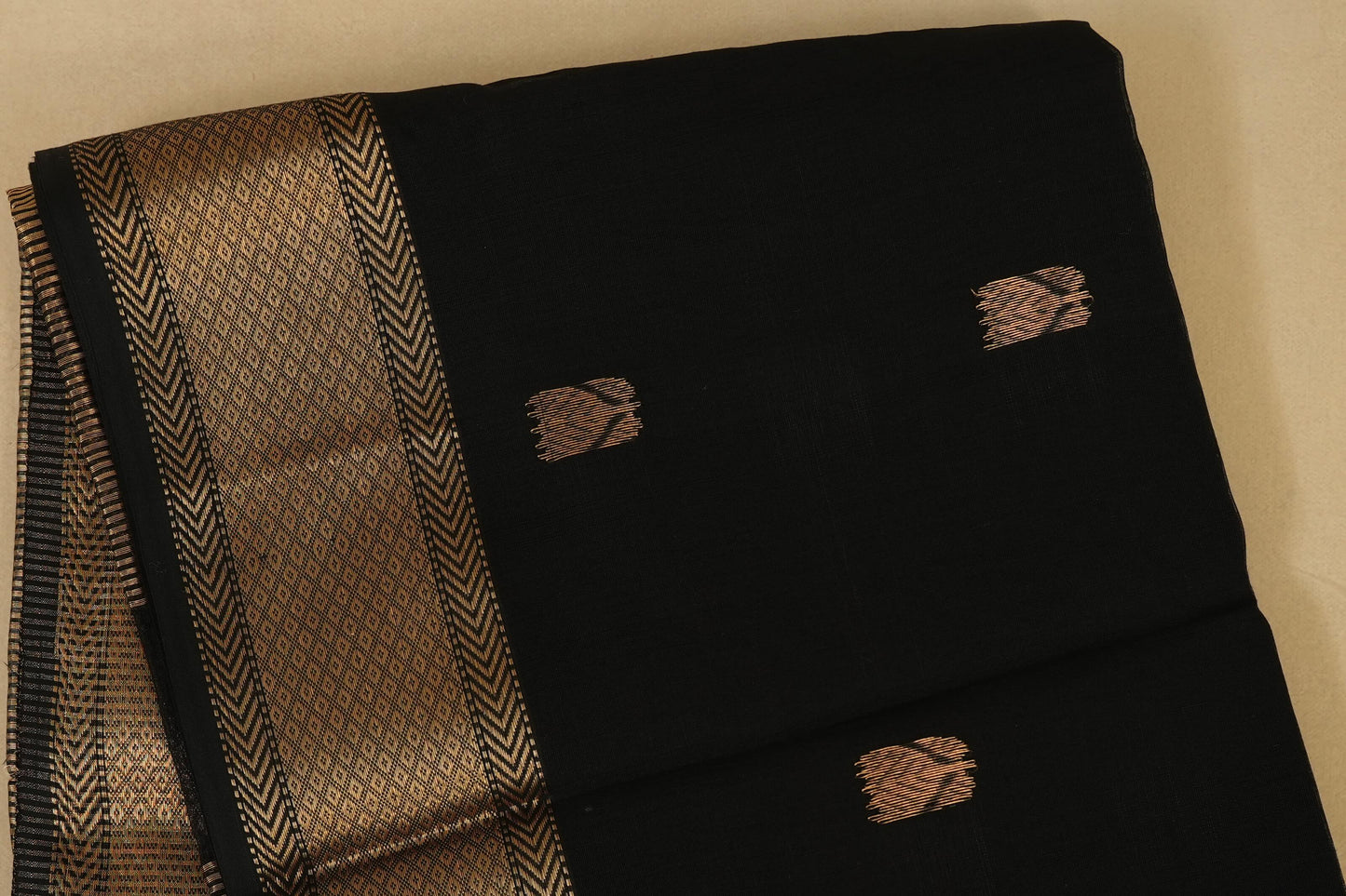 Black maheshwari silk cotton saree online