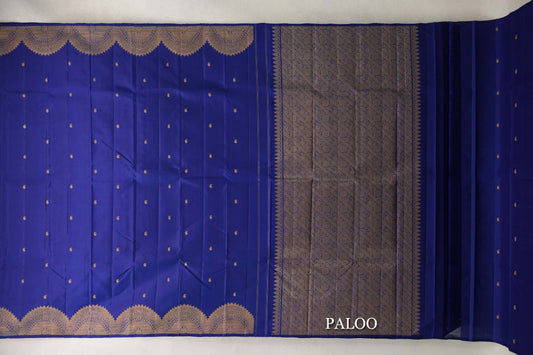 Royal Blue Vintage Kanjivaram Silk Saree SS10175