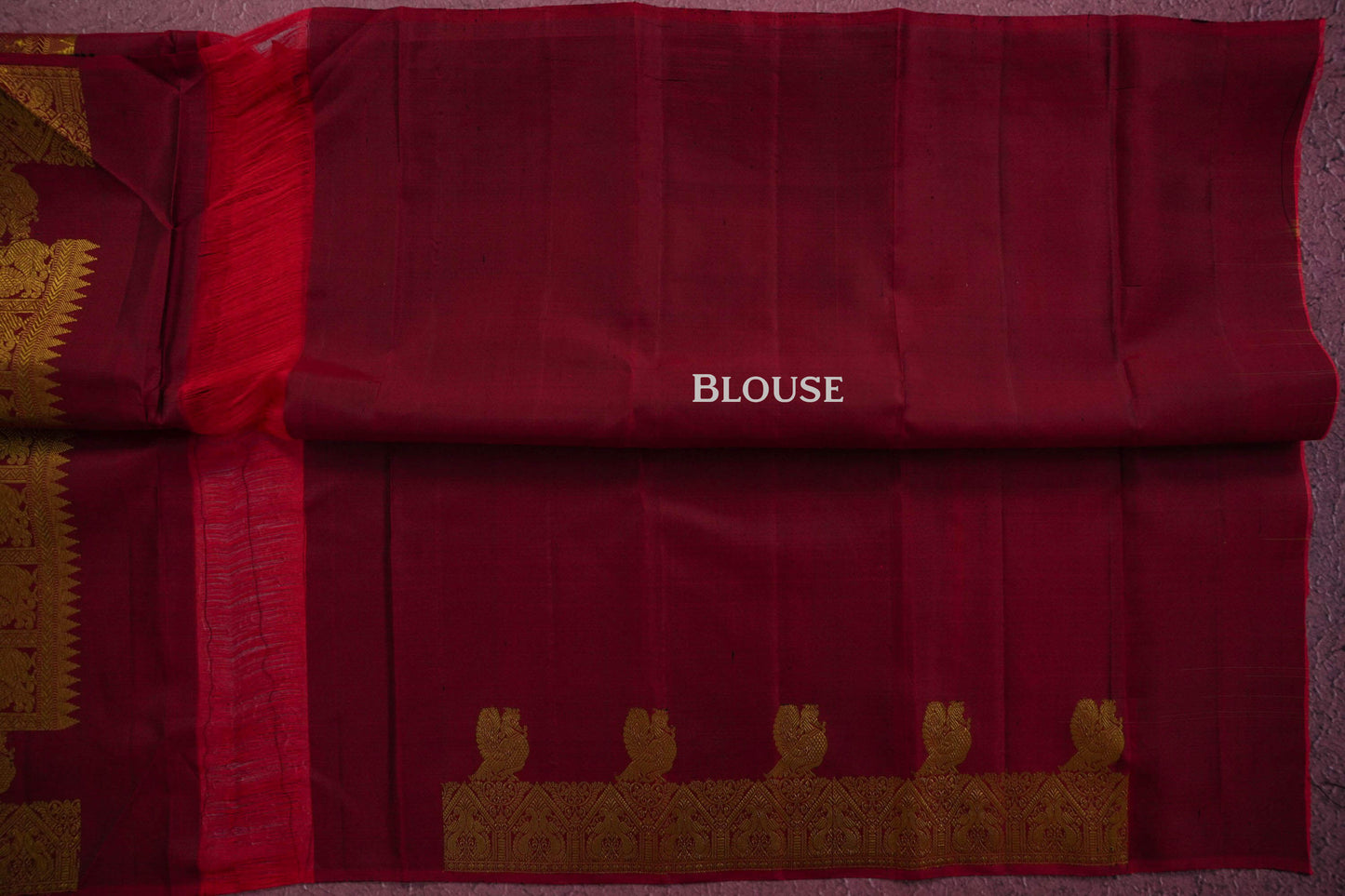 Maroon Kanjivaram Silk Saree SS6494