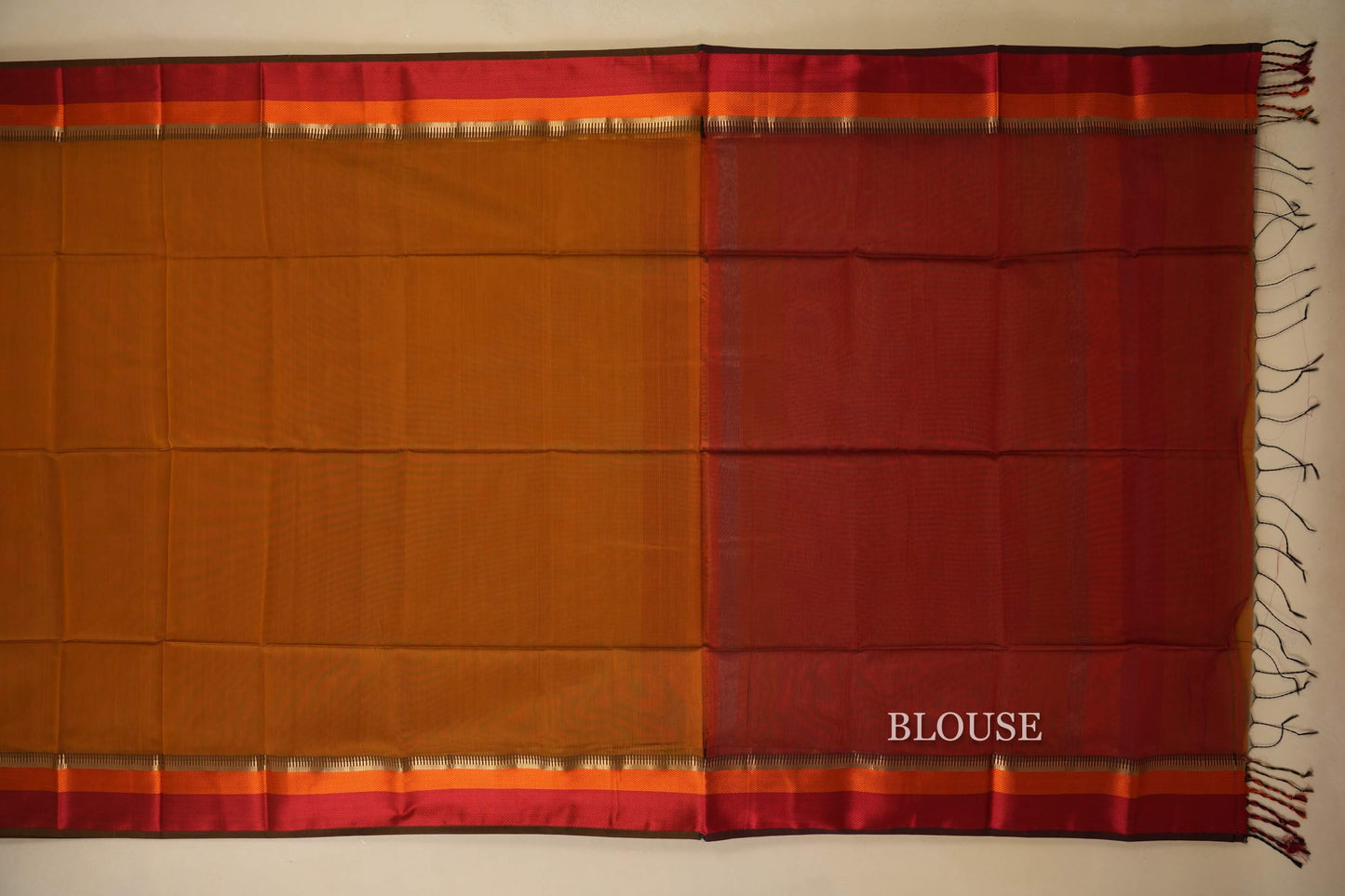 Mehandi Green maheshwari silk cotton saree blouse