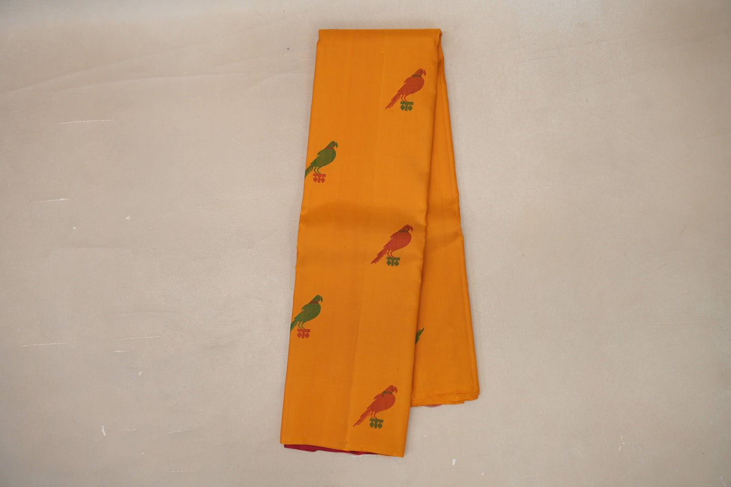 Mango Yellow Vintage Kanjivaram Silk Saree SS9063