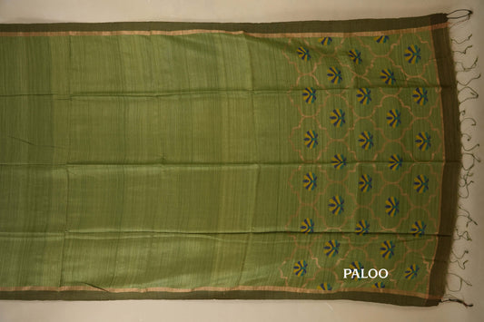 tussar silk saree paloo