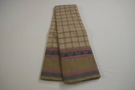 Checked kanchi cotton saree
