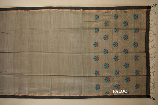 tussar silk saree paloo