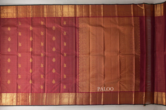 Deep Maroon Vintage Kanjivaram Silk Saree SS9068