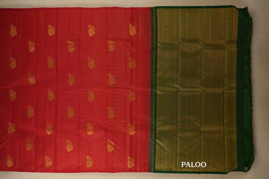 vintage kanjivaram silk saree paloo