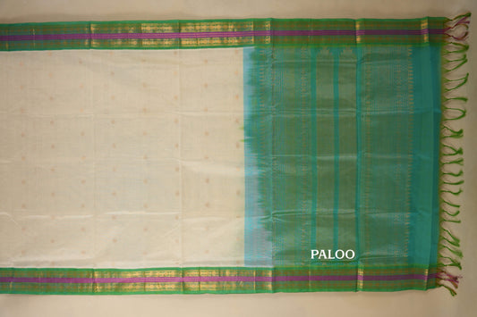 vintage silk cotton saree paloo