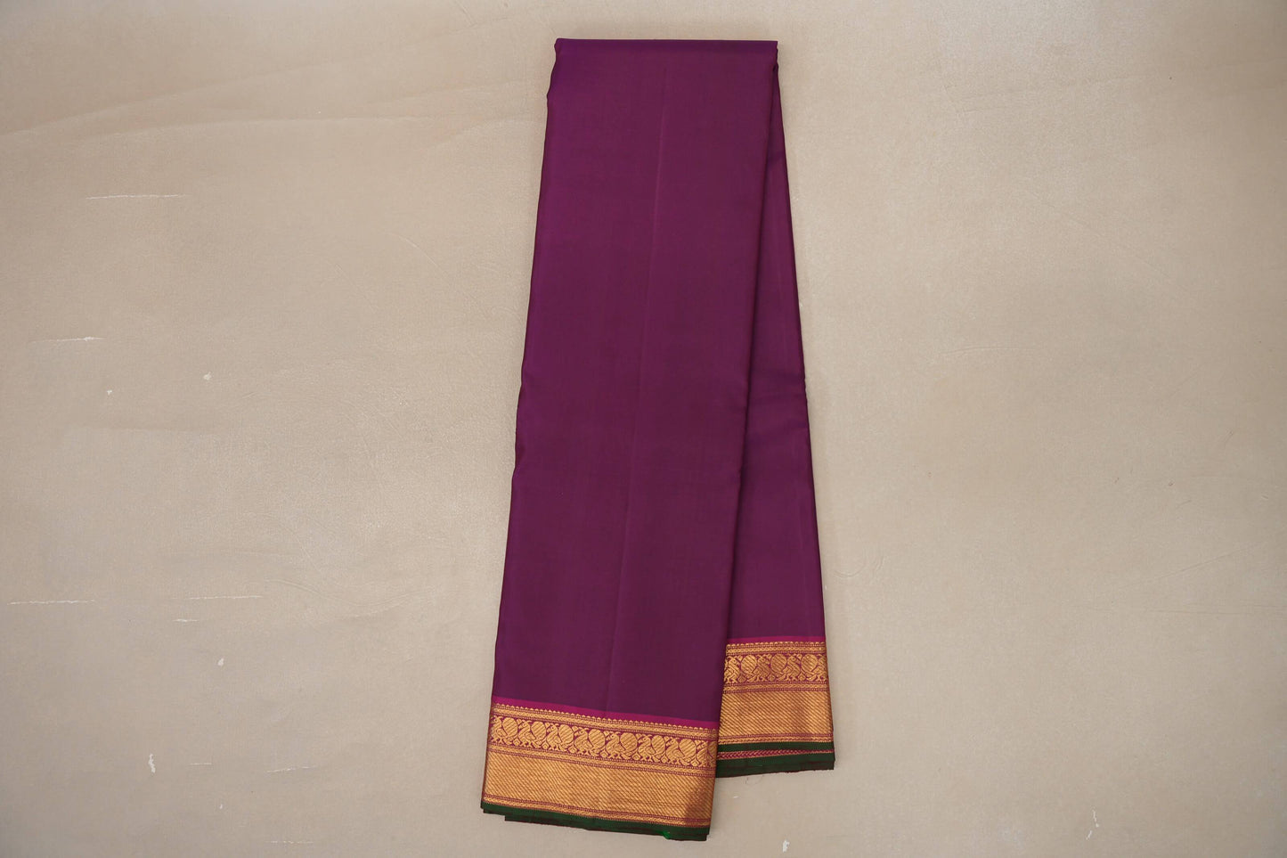 Deep plum purple Vintage Kanjivaram Silk Saree SS9101