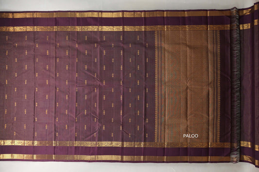 Deep Plum Vintage Kanjivaram Silk Saree SS9197