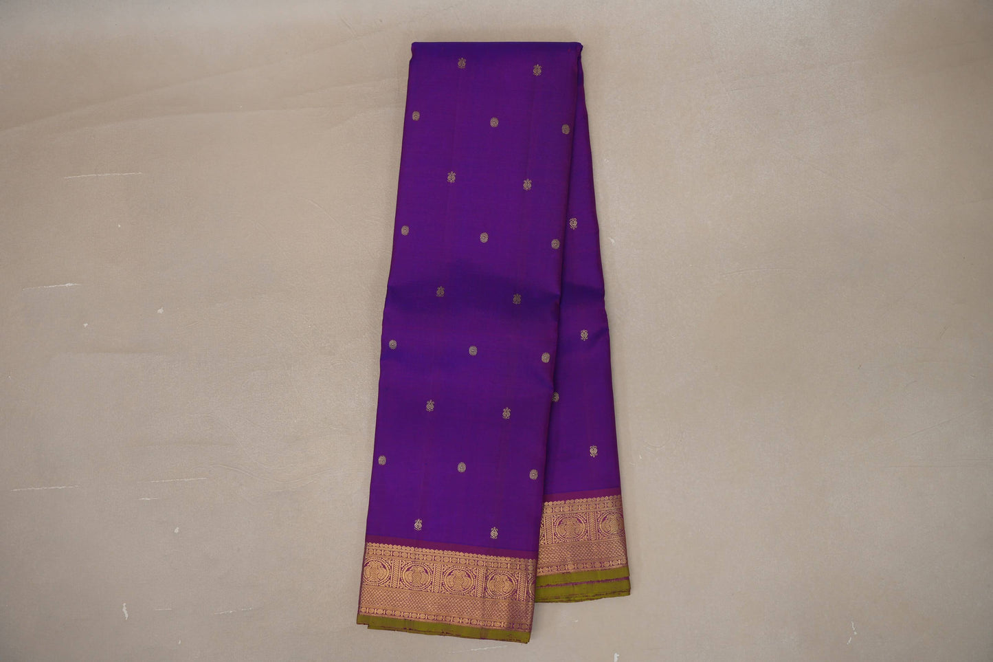 Dual Tone of Royal Blue and Purple Vintage Kanjivaram Silk Saree SS9205