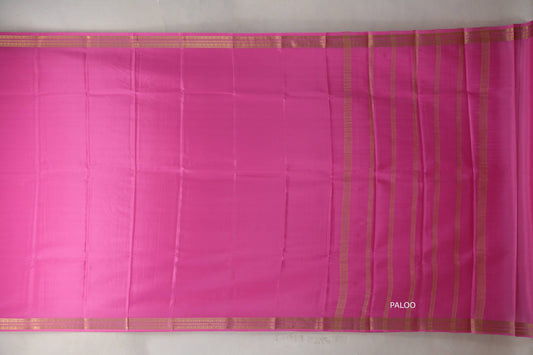 Hot Pink Mysore Silk Saree SS9218