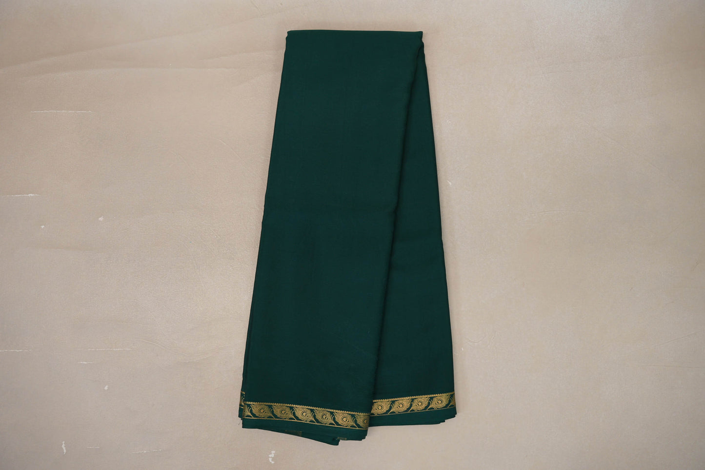 Deep Bottle Green Mysore Silk Saree SS9220