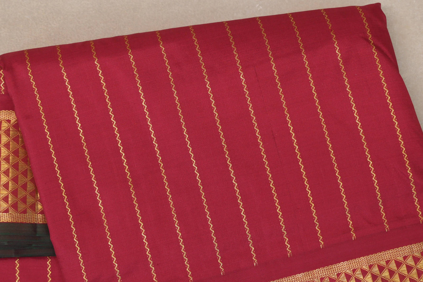 Reddish pink Ten Yards Silk Saree SS9222