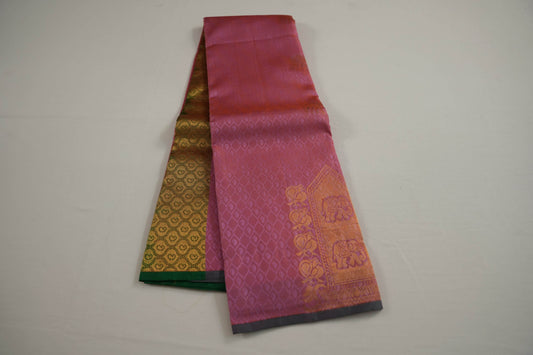 Bridal light weight kanchipuram silk saree