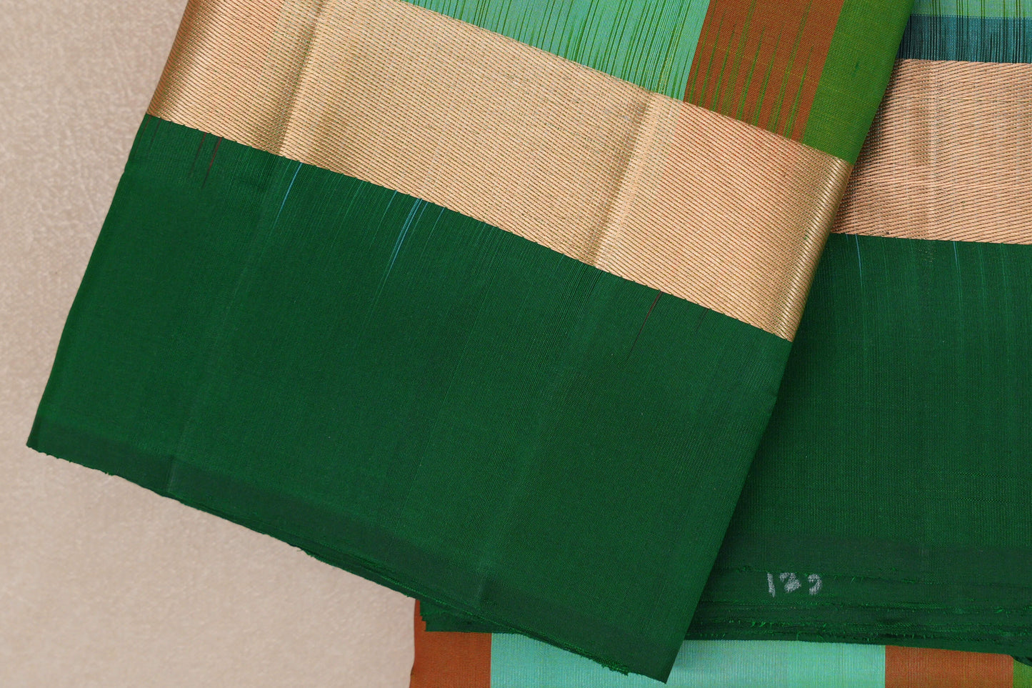 Multi Color Checks Light Weight Kanjivaram Silk Saree borders