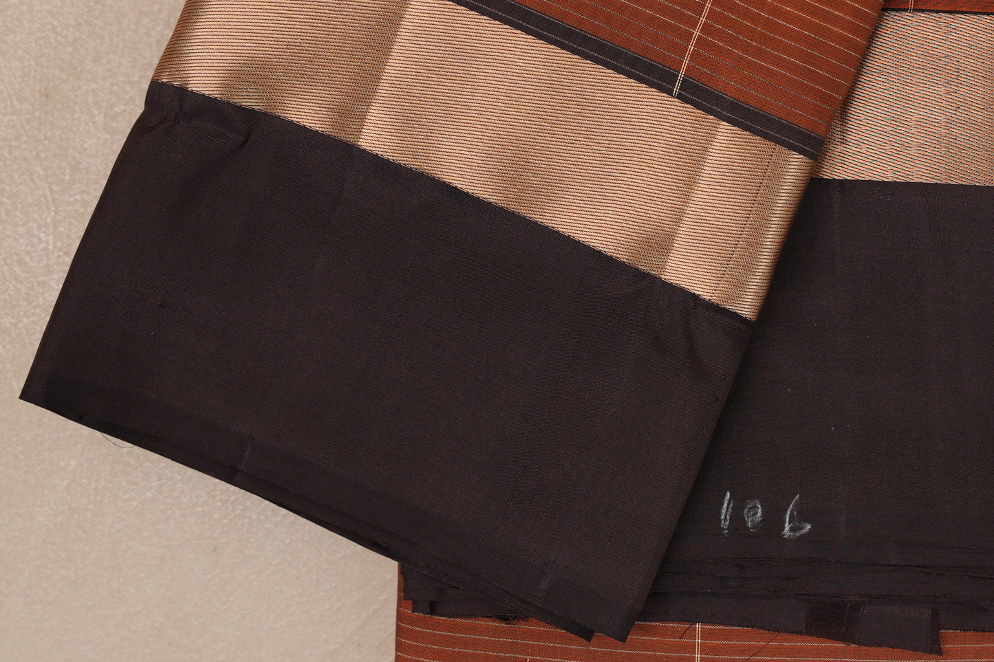 Light Brown Light Weight Kanjivaram Silk Saree borders