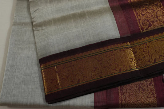 Plain silk cotton saree