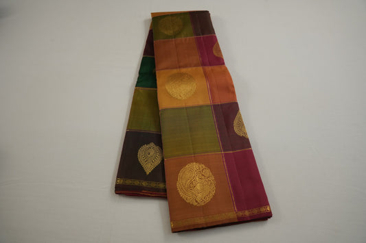 Borderless kanchipuram silk saree