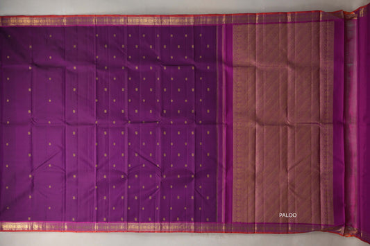Deep magenta Vintage Kanjivaram Silk Saree SS9307