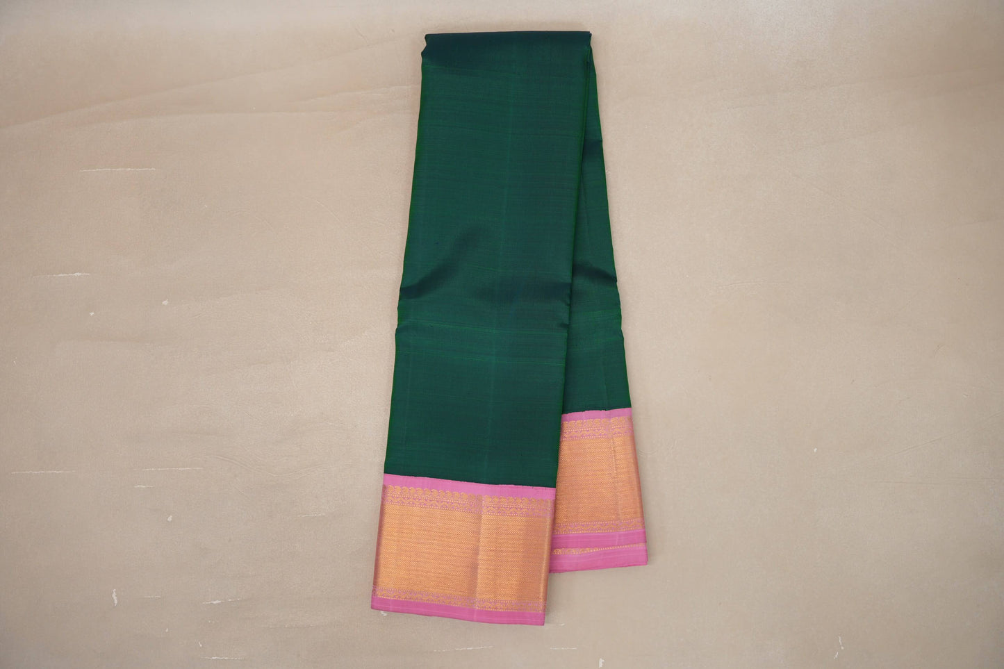 Dual Tone Peacock Green and Violet Vintage Kanjivaram Silk Saree SS9373