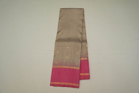 Checked light weight kanchipuram silk saree