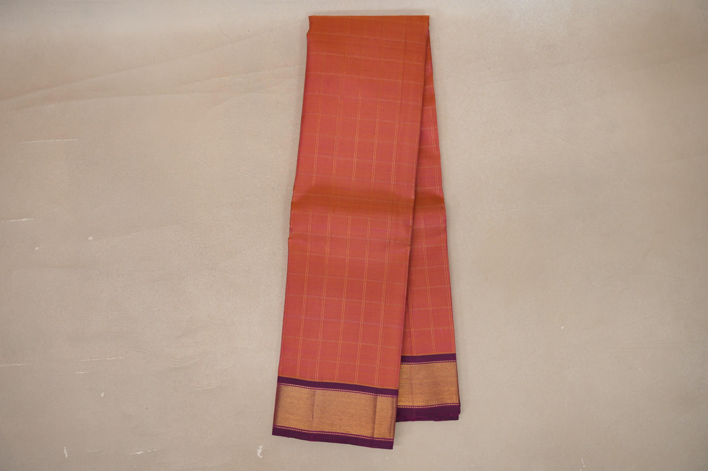 Dual Tone of Yellow and Pink Vintage Kanjivaram Silk Saree SS9395
