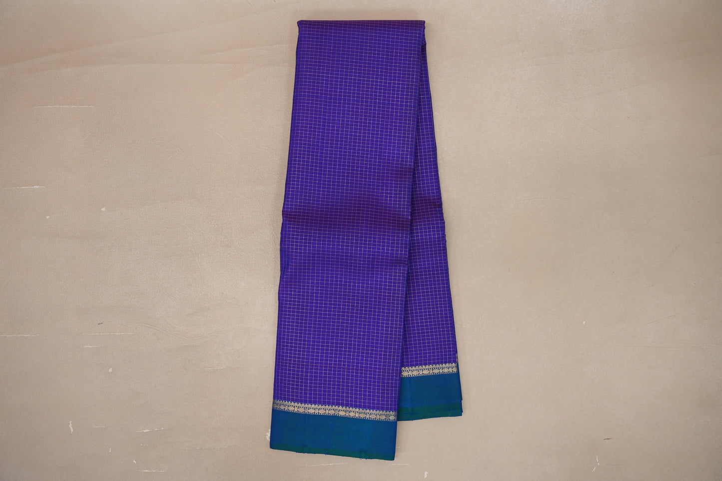 Royal purple with Peacock Green Vintage Kanjivaram Silk Saree SS9396