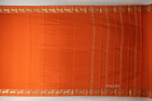 Rust Mysore Silk Saree SS9430