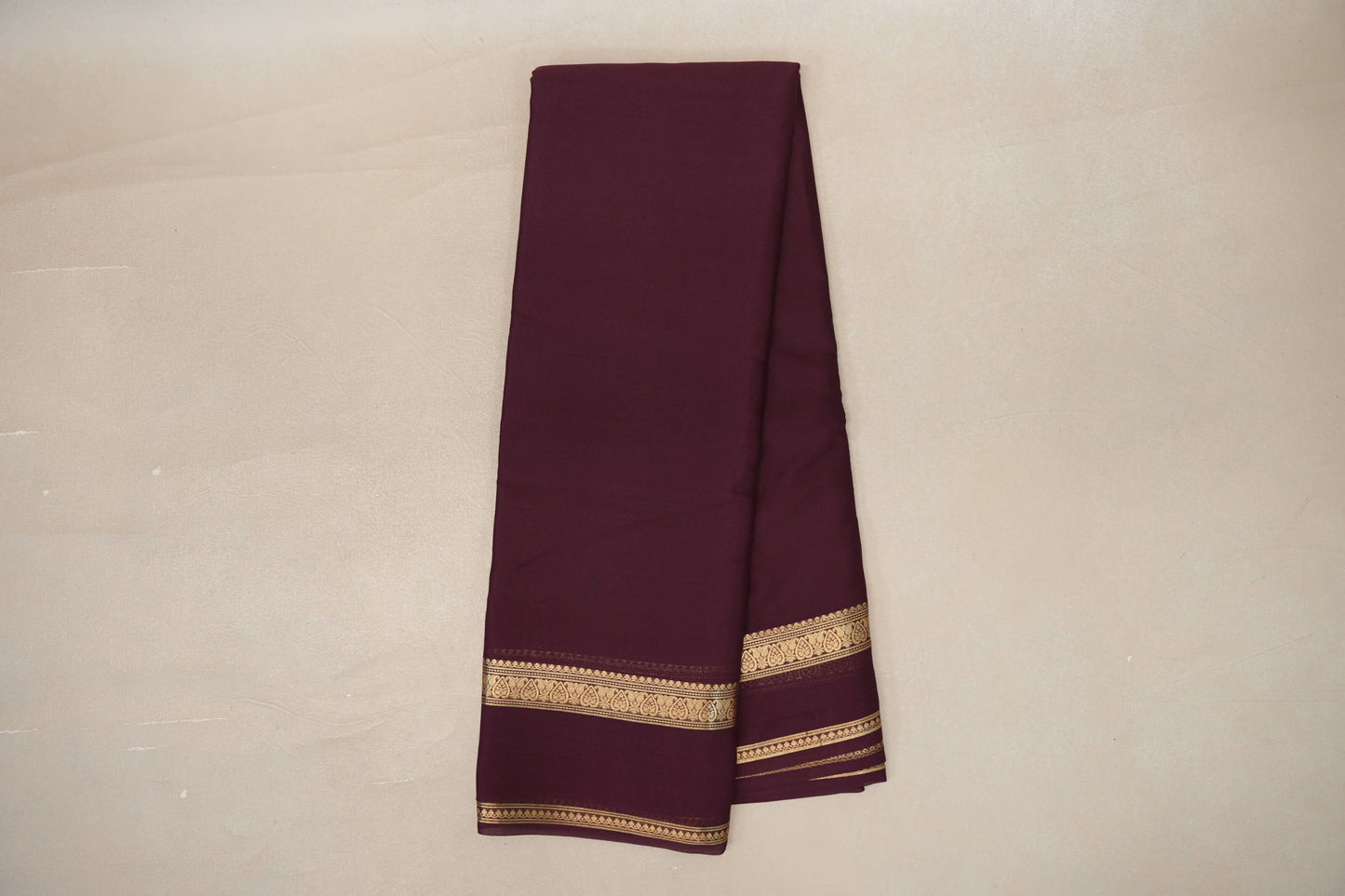 Deep Maroon Mysore Silk Saree SS9440