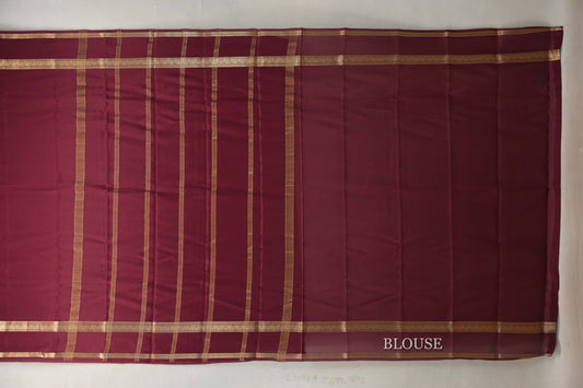 Maroon Mysore Silk Saree SS9442