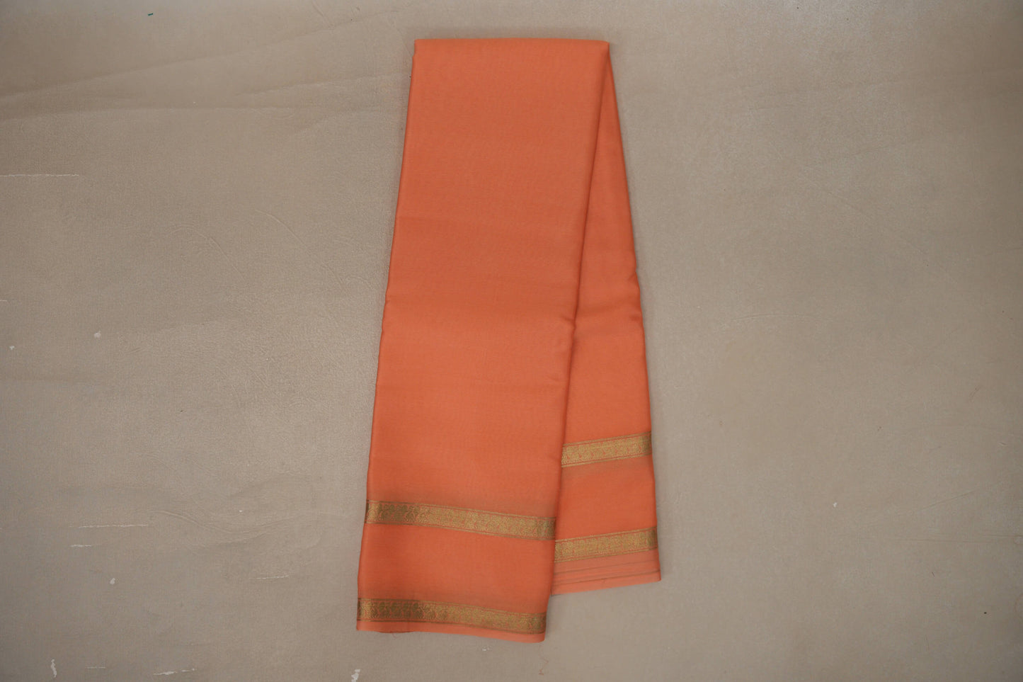 Light Orange Mysore Silk Saree SS9445